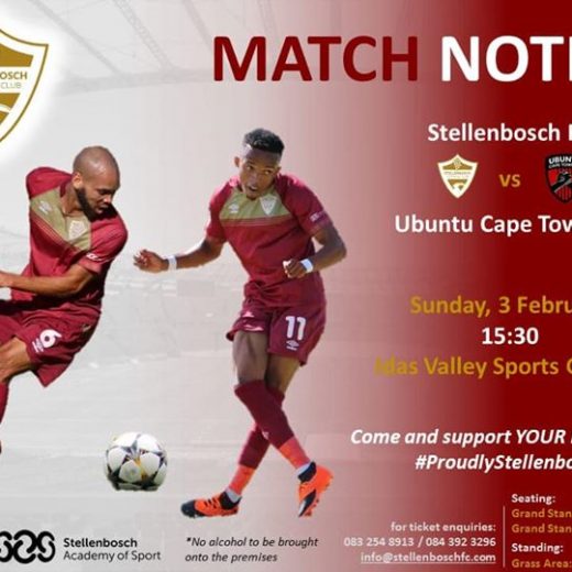 Math notice for our National First Division match against Ubuntu Cape Town FC