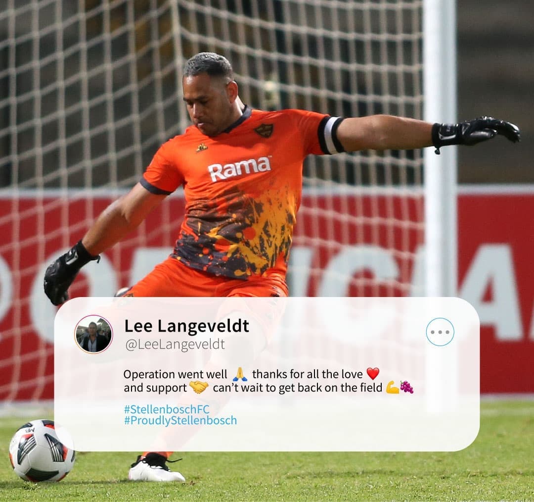 And we can't wait to have you back Skipper! Lee Langeveldt underwent minor  knee surgery and should … – Stellenbosch Football Club