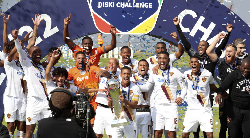 Football dstv diski challenge 2021/22 ts galaxy v stellenbosch tsakani stadium tsakani