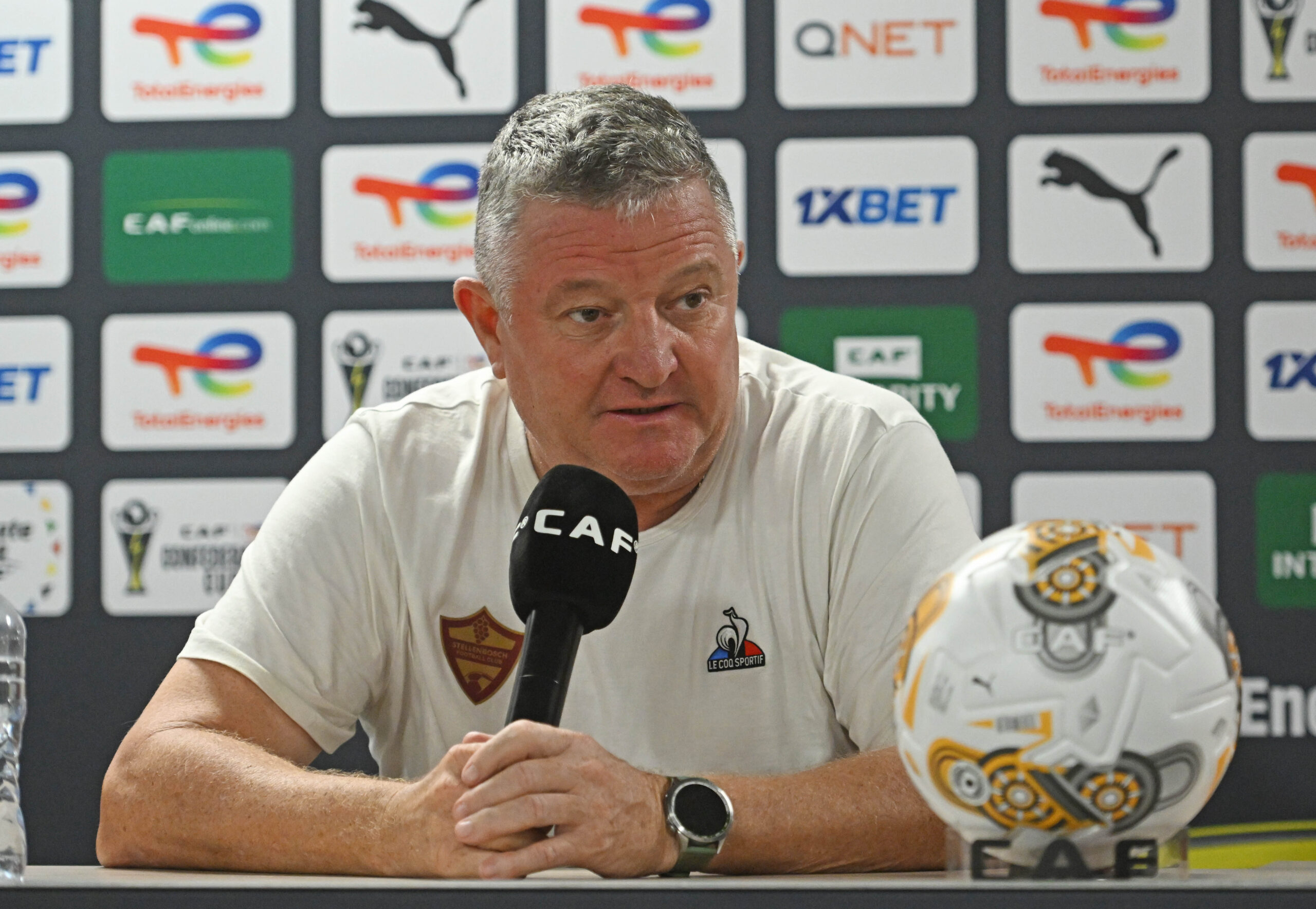 Football caf confederation cup 2025/26 stellenbosch fc press conference cape town stadium south africa